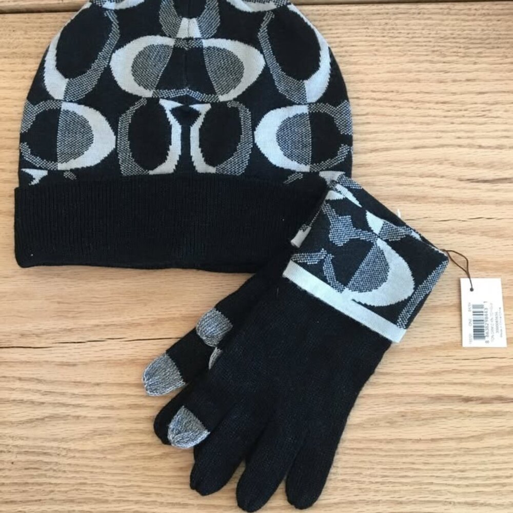 NWT Coach Hat and Gloves